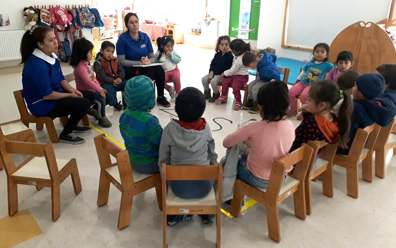 Párvulos escogen actividades pedagógicas diarias a través de asambleas participativas