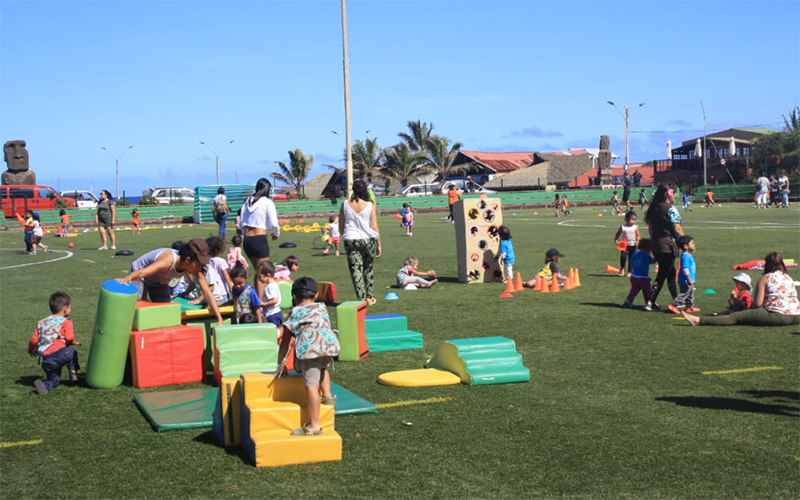 Con juegos y actividad física párvulos Rapa Nui participan en olimpiadas deportivas