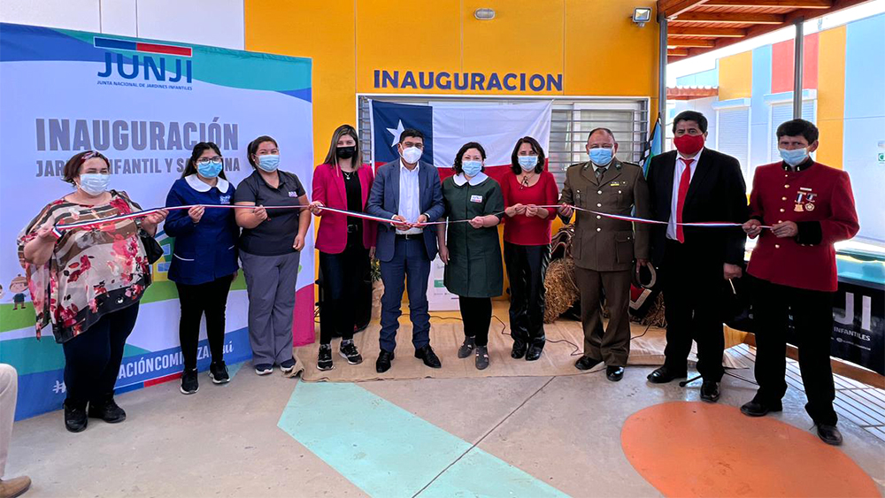 Junji Valparaíso inaugura jardín en Santa María y elige su nombre definitivo
