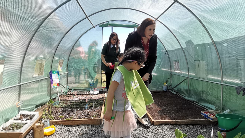 Jardín infantil del Biobío inaugura anhelado invernadero en Talcahuano
