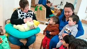 JUNJI Valparaíso fortalece vínculos afectivos y emocionales potenciando la lactancia materna